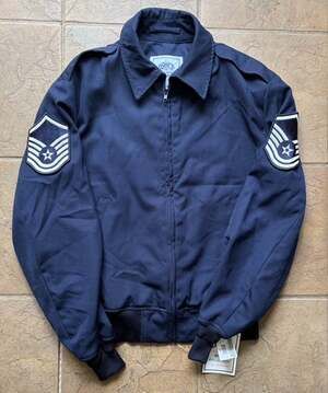 US Air Force DSCP Wings Collection Military Flight Jacket Navy Blue 46R NWT